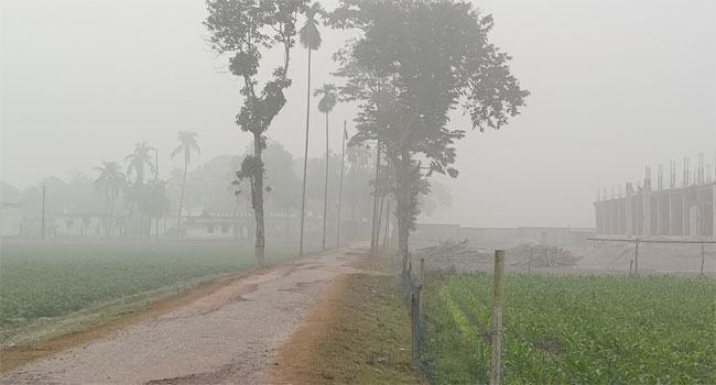 ঘন কুয়াশায় ছেয়ে গেছে নীলফামারী