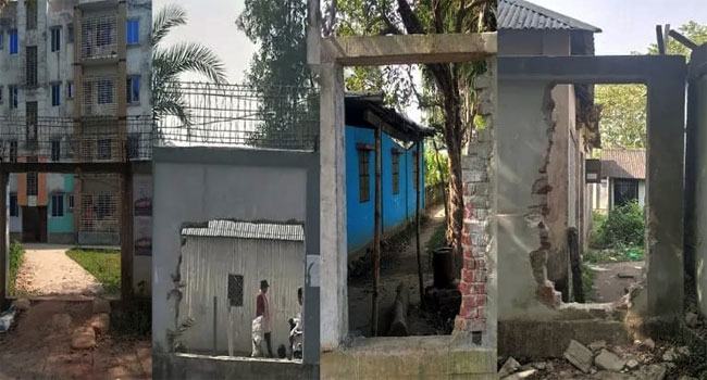 নজরুল বিশ্ববিদ্যালয়ের সীমানা প্রাচীর নির্মাণে বাঁধা