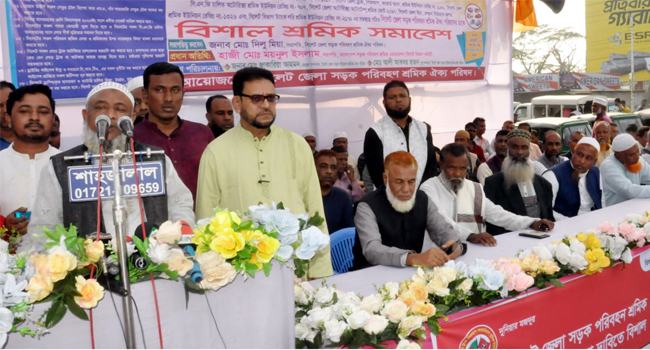 ৮ দফা না মানলে সিলেটে পরিবহন শ্রমিকদের ধর্মঘট ঘোষণা