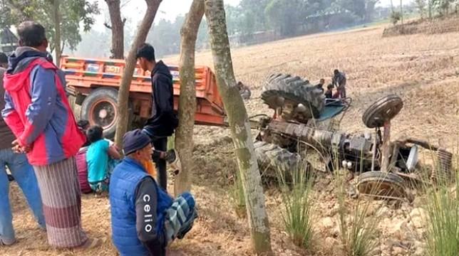 ফুলবাড়ীতে ট্রাক্টর ও মোটরসাইকেলের সংঘর্ষে নিহত ১, আহত ৩
