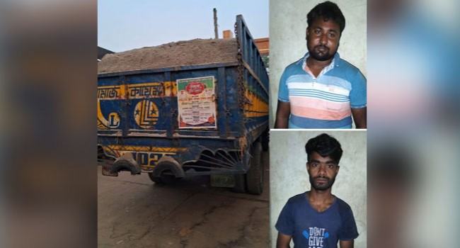 সিলেটে ট্রাক থেকে ৩১৯ বস্তা ভারতীয় চিনি জব্দ, আটক ২