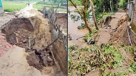 মৌলভীবাজার ও হবিগঞ্জে বন্যায় ক্ষতিগ্রস্ত ২১০ কিলোমিটার সড়ক