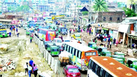 কাদা আর জটে নাকাল রাজধানীবাসী