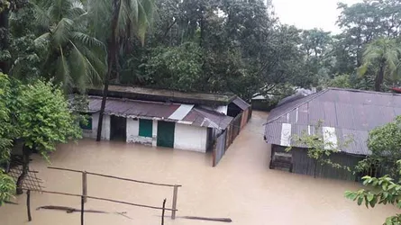 বৃষ্টি ও পাহাড়ি ঢলে প্রায় ৫০ হাজার মানুষ পানিবন্দি