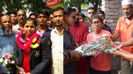 মাগুরায় নারী ক্রিকেটার শামিমা ও ফাহিমা সংবর্ধিত (ভিডিওসহ)