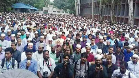 জানাজায় লাখো জনতার ঢল