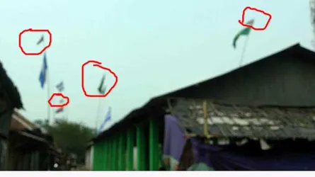 ফুটবল উন্মাদনায় জাতীয় পতাকার অবমাননা