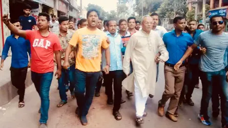 খালেদা জিয়ার মুক্তি দাবিতে রিজভীর নেতৃত্বে মিছিল