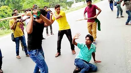 রাবিতে কোটা আন্দোলনকারীদের ওপর হামলার চিত্র