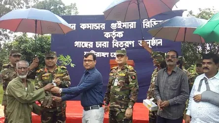 খাগড়াছড়িতে সেনাবাহিনীর উদ্যোগে বৃক্ষরোপন অভিযান শুরু