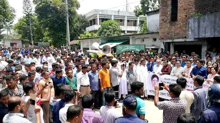 খাগড়াছড়িতে খালেদা জিয়ার মুক্তির দাবিতে বিএনপির বিক্ষোভ-সমাবেশ