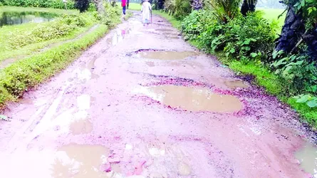 নাঙ্গলকোট-শ্রীফলিয়া-বাঙ্গড্ডা সড়কে চলাচলে দুর্ভোগ