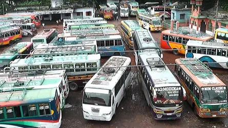 ঝালকাঠি থেকে দক্ষিণাঞ্চলের ৬ রুটে বাস চলাচল দ্বিতীয় দিনের মতো বন্ধ