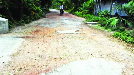 গুরুদাসপুর-হালসা সড়কের বেহাল দশা ভোগান্তিতে ১০ গ্রামের মানুষ