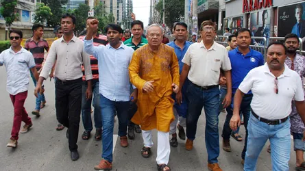 খালেদা জিয়ার মুক্তি দাবিতে আজো রিজভীর নেতৃত্বে বিক্ষোভ মিছিল