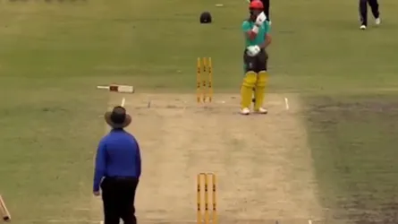 এভাবেও কেউ আউট হতে পারে? (ভিডিও)