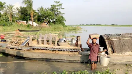 পদ্মার ভাঙ্গনে ৩ ইউনিয়নের শতাধিক ঘর বাড়ি ক্ষতিগ্রস্থ