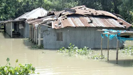 যমুনা নদীর পানি বিপদসীমার উপর দিয়ে প্রবাহিত