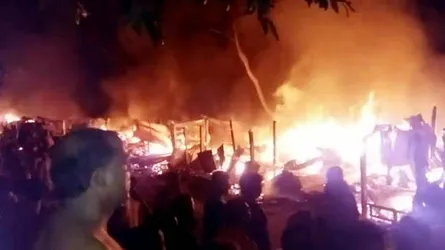 রাঙ্গামাটির কাউখালীতে ভয়াবহ অগ্নিকাণ্ডে ২২টি দোকান পুড়ে ছাই