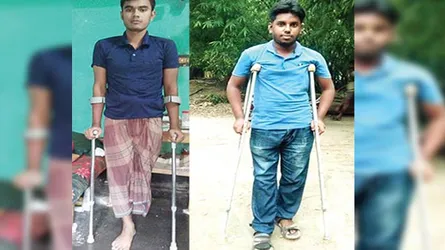 উদীয়মান দুই তরুণের স্বপ্নগুলো এখন ক্রাচে ভর দিয়ে চলে