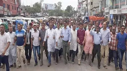 সুনামগঞ্জে বিএনপি ও আ’লীগের পাল্টা-পাল্টি মিছিল