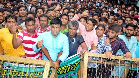 বগুড়ায় ছাত্রদলের বিক্ষোভ মিছিলে পুলিশের বাধা