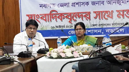 সাংবাদিকদের সঙ্গে নবাগত জেলা প্রশাসকের মতবিনিময়