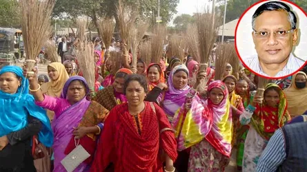 জিয়া উদ্দিন বাবলুর বিরুদ্ধে ঝাড়ু মিছিল