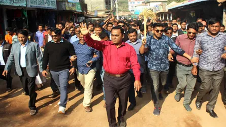 খাগড়াছড়িতে চলছে প্রার্থীদের জোর প্রচারণা ও গণসংযোগ