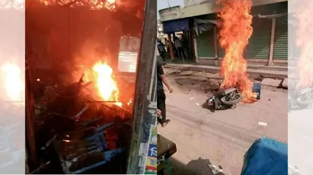 সরিষাবাড়ী উপজেলা বিএনপি অফিসে হামলা ও অগ্নিসংযোগ