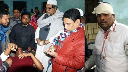 নওগাঁয় বিএনপি প্রার্থীর গাড়ী বহরে হামলা