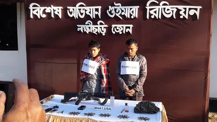লক্ষ্মীছড়িতে অস্ত্রসহ ইউপিডিএফ’র ২ সন্ত্রাসী আটক