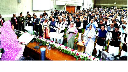 টানা তৃতীয়বার সংসদ নেতা শেখ হাসিনা
