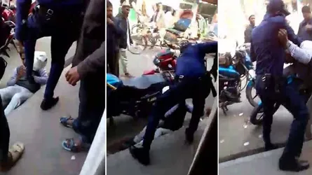 স্বেচ্ছাসেবক লীগ নেতাকে প্রকাশ্যে পেটাল পুলিশ