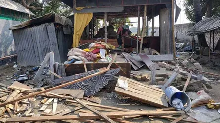 মামলা দিয়ে বাড়িছাড়া করে বাড়িঘর ভাংচুরের অভিযোগ আ. লীগ নেতার বিরুদ্ধে