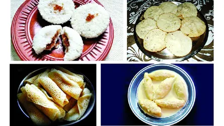 শীতে চলছে পিঠা তৈরি