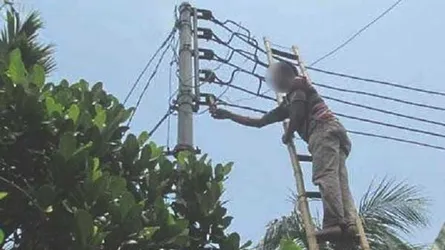 বিদ্যুতের লাইন মেরামতের সময় হঠাৎ পুড়ে ছাই শ্রমিক