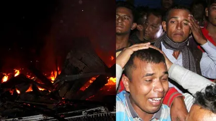 পয়সারহাটের ১০টি দোকান আগুনে পুড়ে ছাই