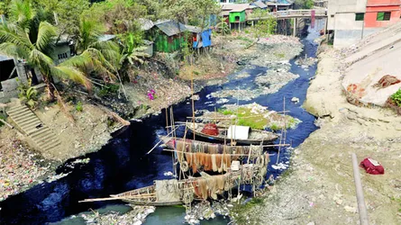 দখল আর শিল্পবর্জ্যে পানি নিষ্কাশনের পথ বন্ধ