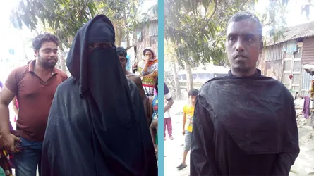 অভিমানী স্ত্রীকে খুঁজতে বোরকা পরে বাড়িতে বাড়িতে বৌপাগল স্বামী!