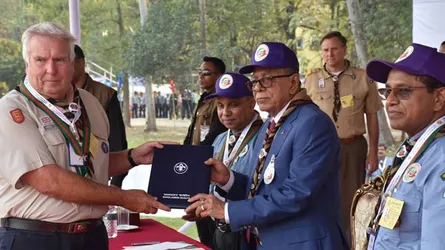 মাদক, সন্ত্রাস ও জঙ্গীবাদের বিরুদ্ধে দাঁড়ানোর জন্য স্কাউটদের প্রতি রাষ্ট্রপতির আহ্বান