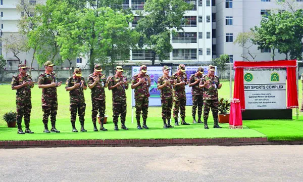 আর্মি স্পোর্টস কমপ্লেক্সের ভিত্তিপ্রস্তর স্থাপন