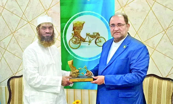 মামুনুল হকের সাথে  ইরানি হাইকমিশনারের  সৌজন্য সাক্ষাৎ