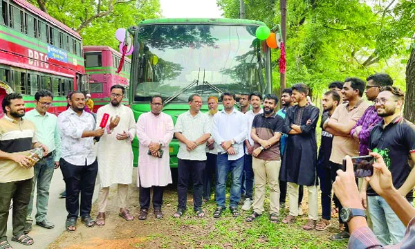 জাকসুর প্রচেষ্টায় চালু হলো জাবি টু চন্দ্রা বাস সার্ভিস