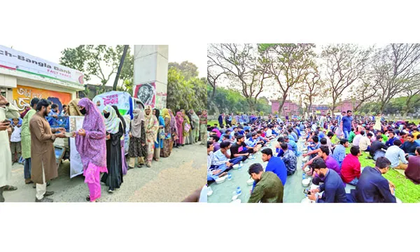 বাকৃবিতে ছাত্রশিবির   ও ছাত্রদলের পৃথক গণ ইফতার