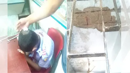 এবার সিদ্ধিরগঞ্জে বিদ্যালয় ভবনের ছাদের প্লাস্টার ভেঙে শিশু শিক্ষার্থী আহত
