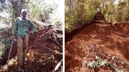 একাই এক কিমি রাস্তা বানিয়ে নায়ক কেনিয়ার নিকোলাস
