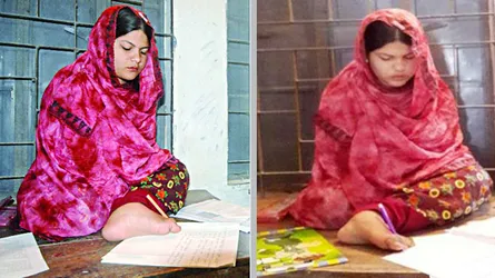 একমাত্র পায়ে লিখে জিপিএ-৫ পেল তামান্না