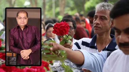 ফুলেল শ্রদ্ধায় সুবীর নন্দীকে বিদায়