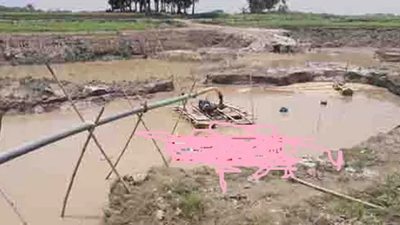 রাজবাড়ীতে অবৈধ ভাবে বালু উত্তোলনের দায়ে ইউপি মেম্বারকে জরিমানা